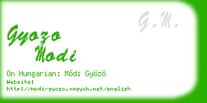 gyozo modi business card
