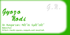 gyozo modi business card